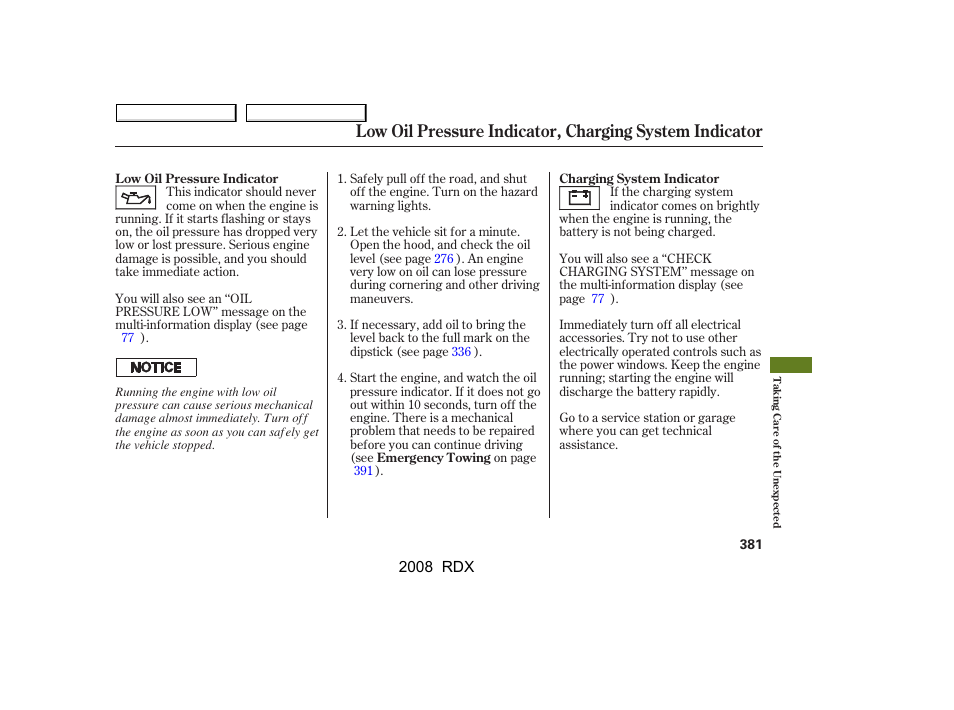 Acura 2008 RDX - Owner's Manual User Manual | Page 385 / 433