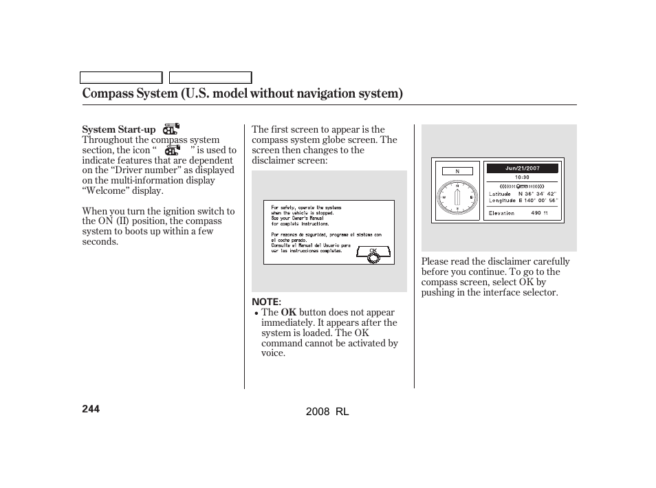 Acura 2008 RL - Owner's Manual User Manual | Page 247 / 500