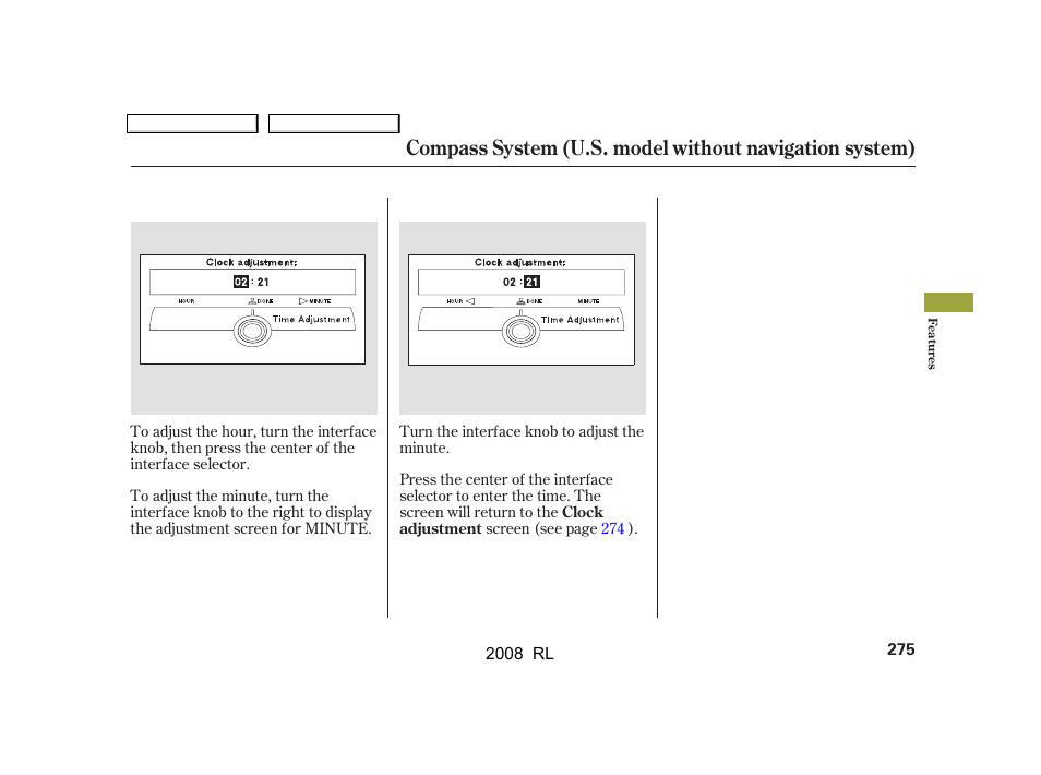 Acura 2008 RL - Owner's Manual User Manual | Page 278 / 500