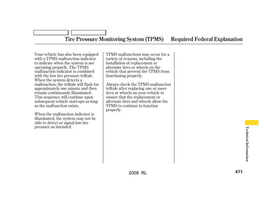 Acura 2008 RL - Owner's Manual User Manual | Page 474 / 500