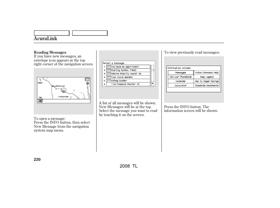 Acuralink | Acura 2008 TL - Owner's Manual User Manual | Page 223 / 376