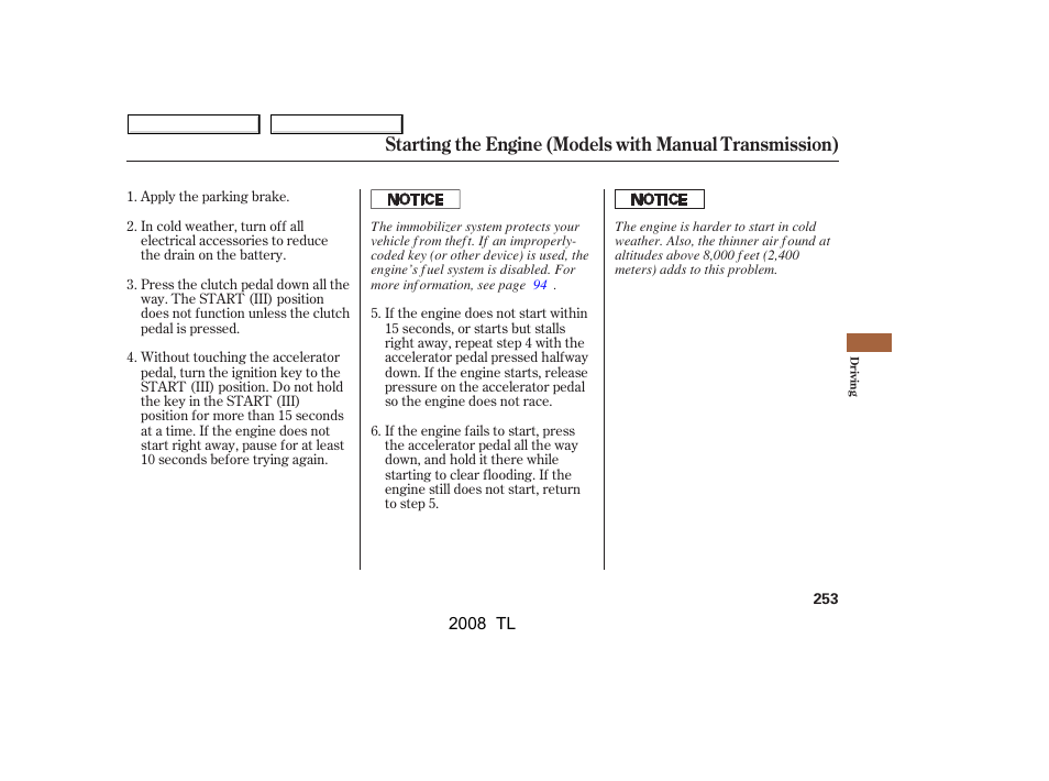 Acura 2008 TL - Owner's Manual User Manual | Page 256 / 376