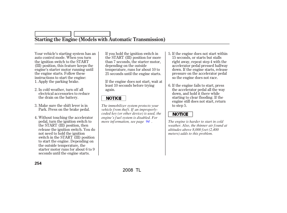 Acura 2008 TL - Owner's Manual User Manual | Page 257 / 376