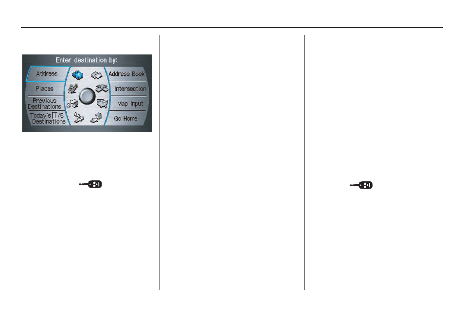 Entering a destination | Acura 2007 MDX - Navigation Manual User Manual | Page 28 / 166