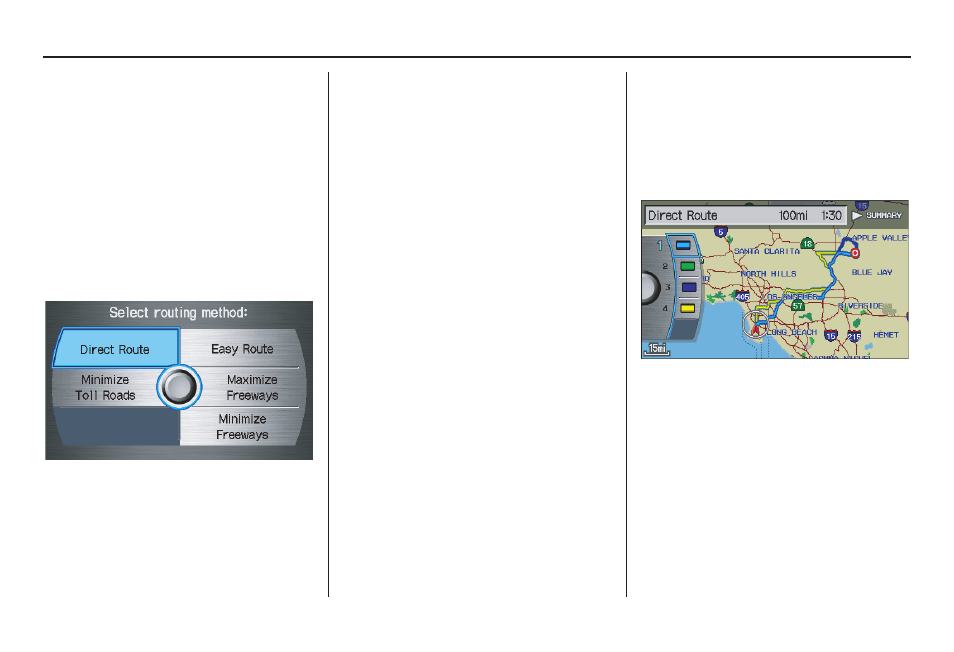 Driving to your destination | Acura 2007 MDX - Navigation Manual User Manual | Page 52 / 166
