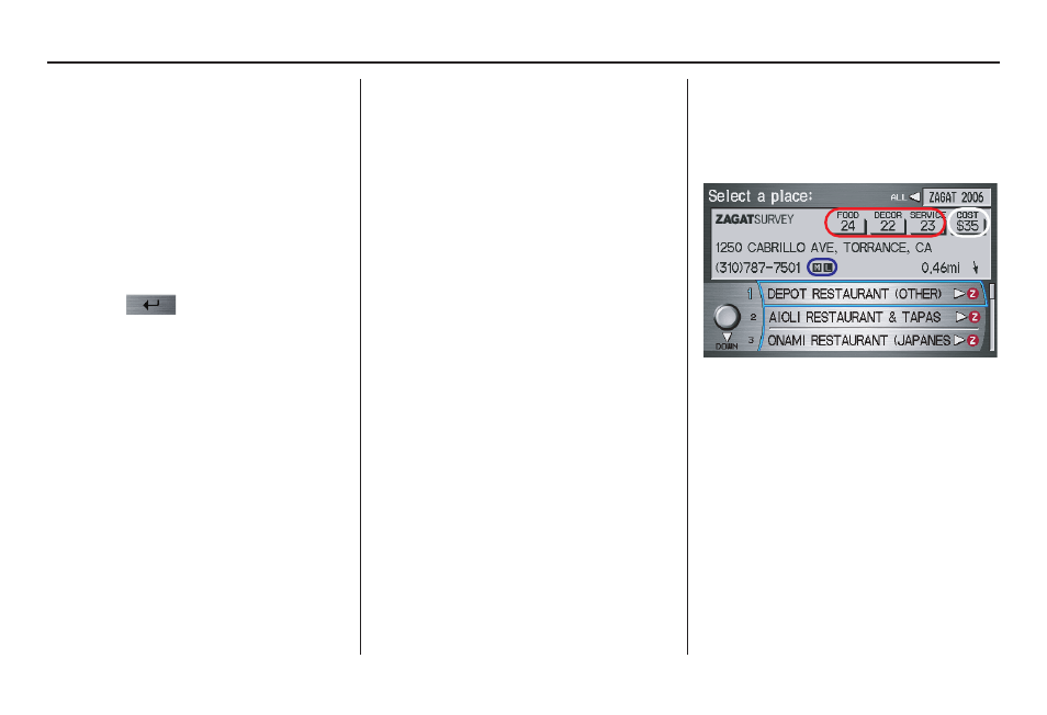 Information features | Acura 2007 MDX - Navigation Manual User Manual | Page 80 / 166