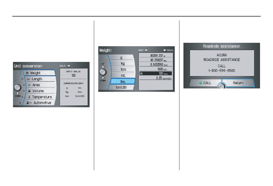 Information features | Acura 2007 MDX - Navigation Manual User Manual | Page 82 / 166