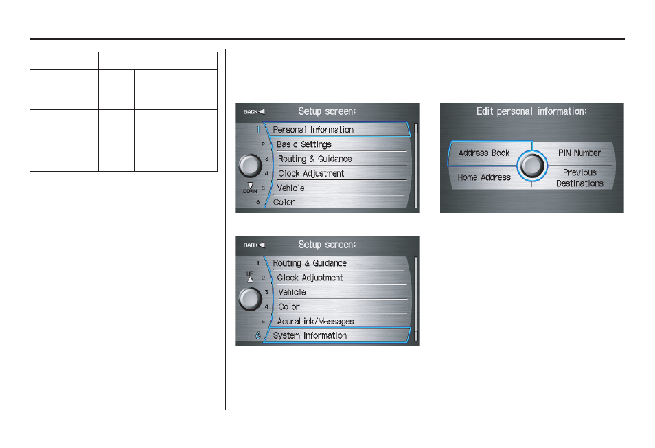 System set-up | Acura 2007 MDX - Navigation Manual User Manual | Page 85 / 166