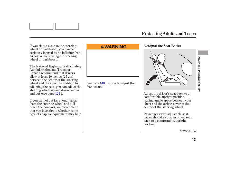Protecting adults and teens | Acura 2007 MDX - Owner's Manual User Manual | Page 17 / 479