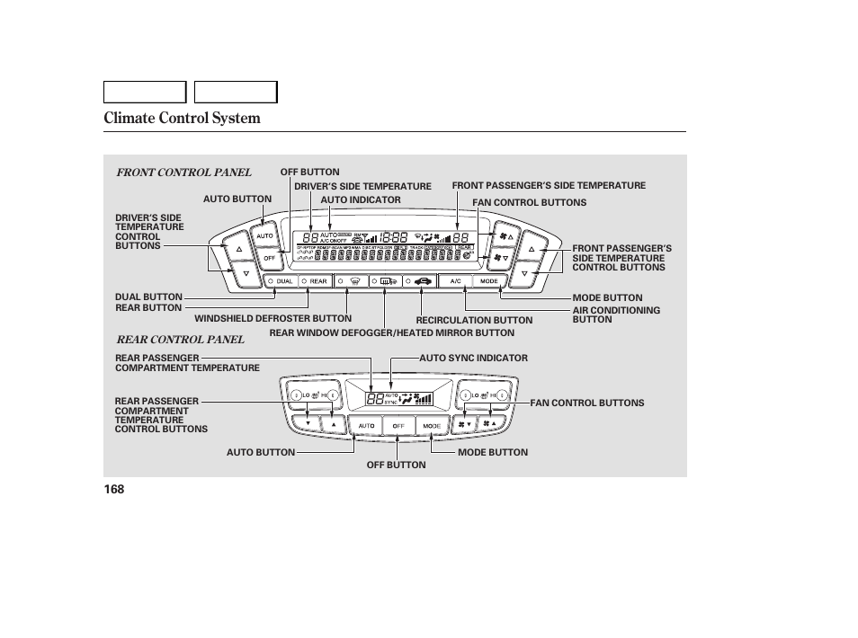 Climate control system | Acura 2007 MDX - Owner's Manual User Manual | Page 172 / 479