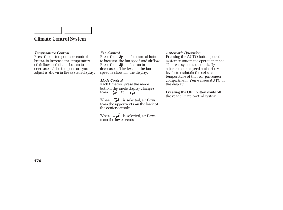 Climate control system | Acura 2007 MDX - Owner's Manual User Manual | Page 178 / 479