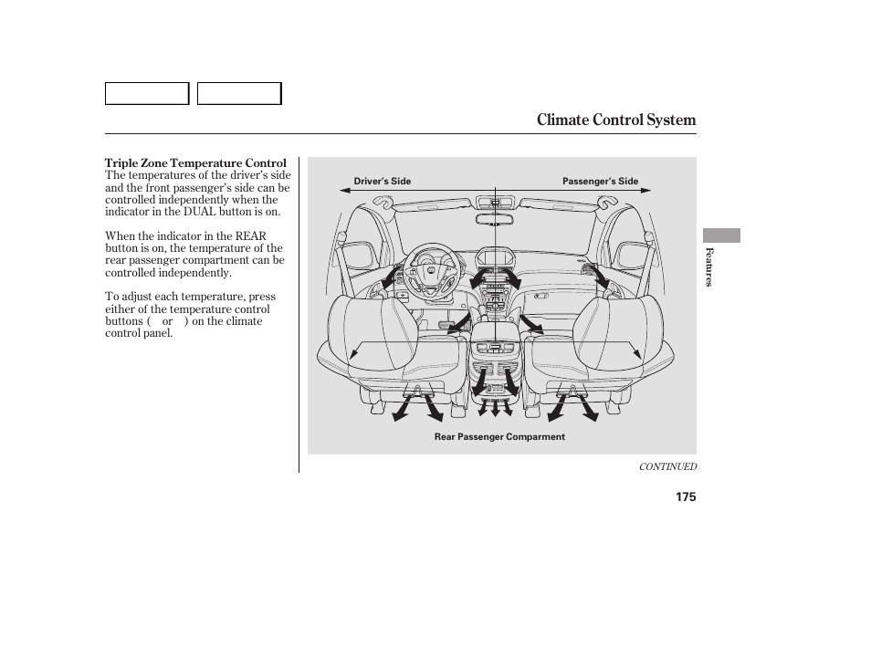 Climate control system | Acura 2007 MDX - Owner's Manual User Manual | Page 179 / 479