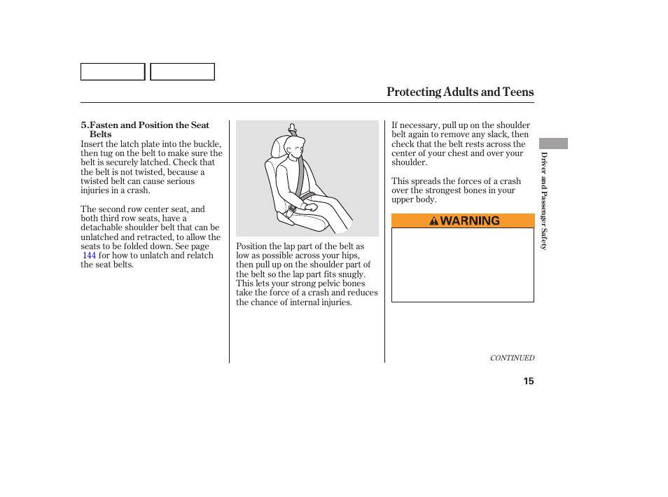 Protecting adults and teens | Acura 2007 MDX - Owner's Manual User Manual | Page 19 / 479