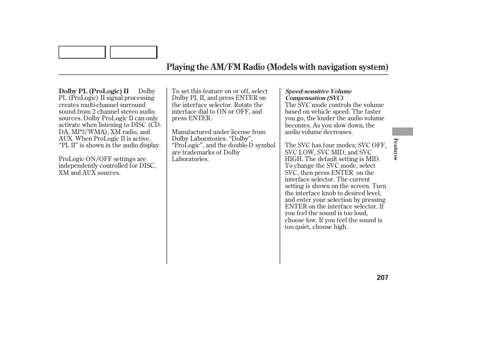 Acura 2007 MDX - Owner's Manual User Manual | Page 211 / 479
