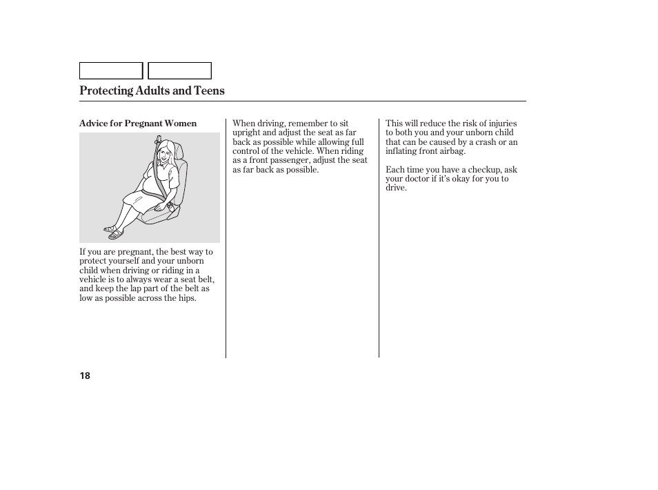 Protecting adults and teens | Acura 2007 MDX - Owner's Manual User Manual | Page 22 / 479