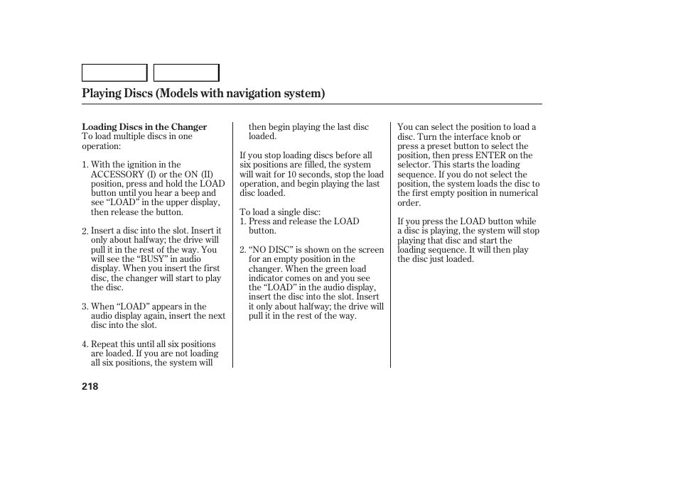 Playing discs (models with navigation system) | Acura 2007 MDX - Owner's Manual User Manual | Page 222 / 479