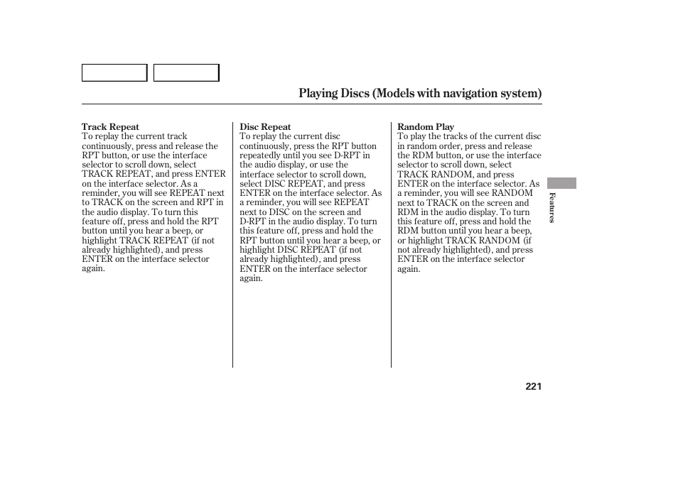 Playing discs (models with navigation system) | Acura 2007 MDX - Owner's Manual User Manual | Page 225 / 479