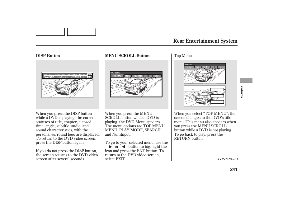 Rear entertainment system | Acura 2007 MDX - Owner's Manual User Manual | Page 245 / 479