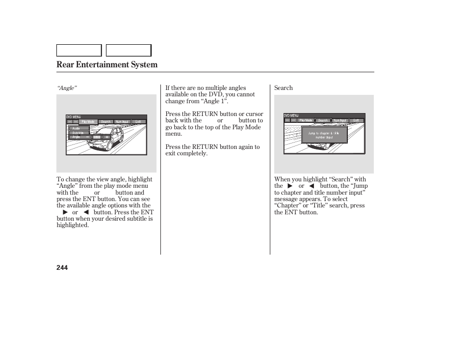Rear entertainment system | Acura 2007 MDX - Owner's Manual User Manual | Page 248 / 479