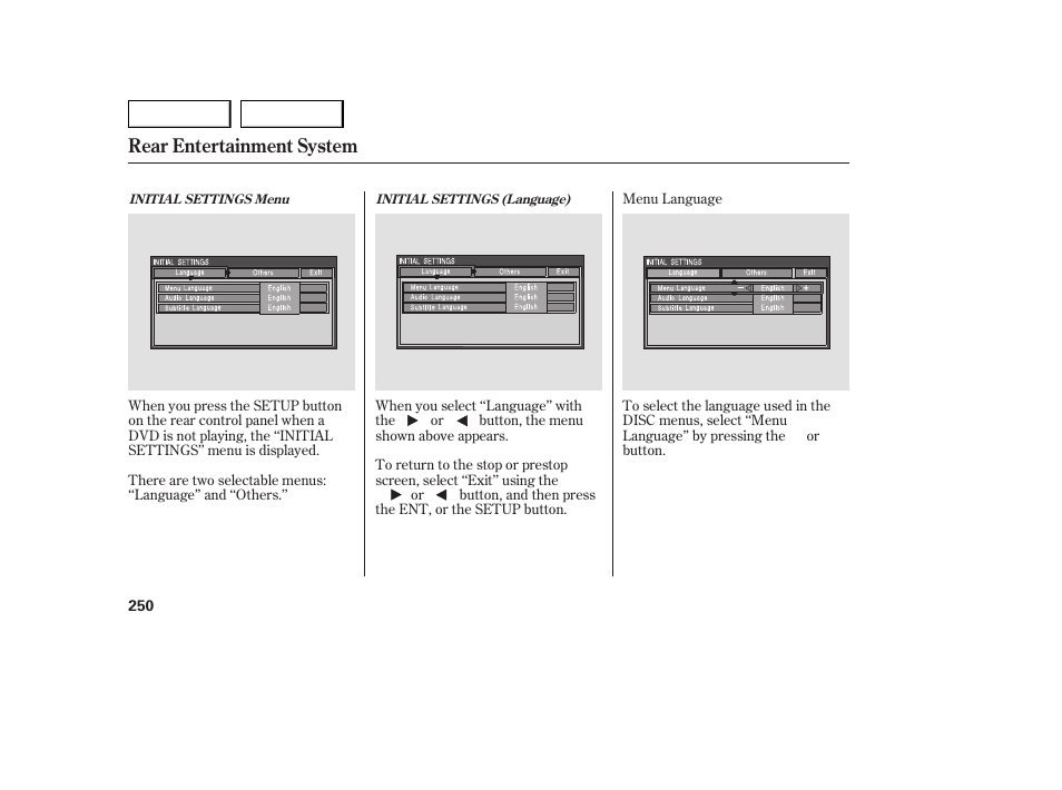 Rear entertainment system | Acura 2007 MDX - Owner's Manual User Manual | Page 254 / 479