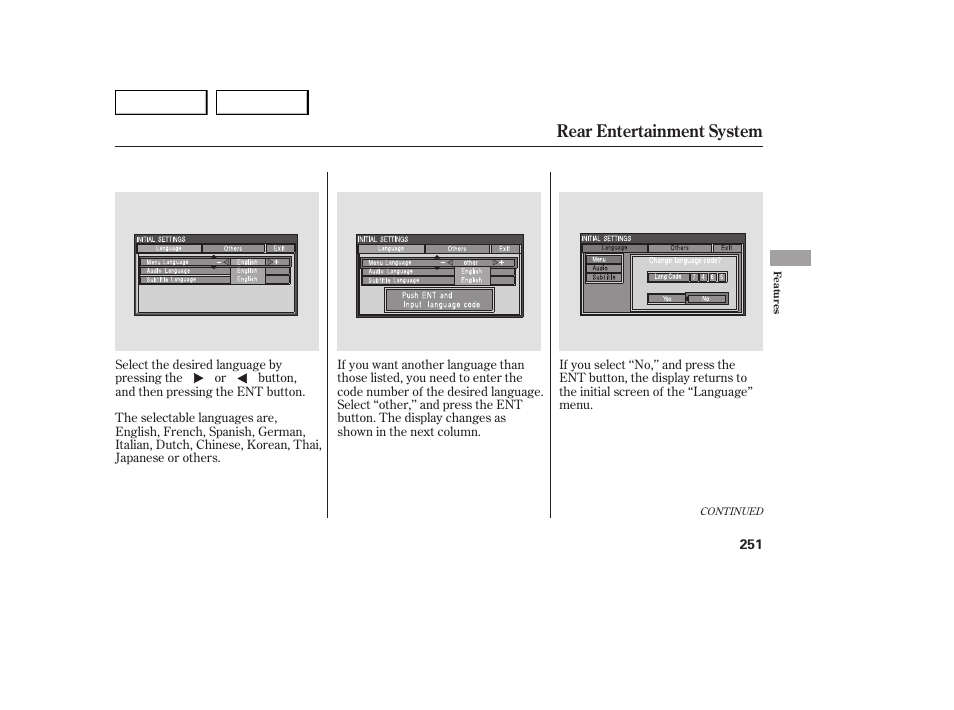 Rear entertainment system | Acura 2007 MDX - Owner's Manual User Manual | Page 255 / 479