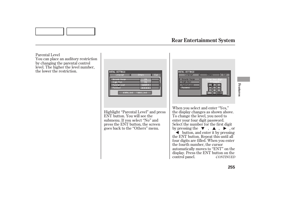 Rear entertainment system | Acura 2007 MDX - Owner's Manual User Manual | Page 259 / 479