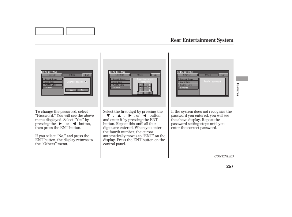 Rear entertainment system | Acura 2007 MDX - Owner's Manual User Manual | Page 261 / 479