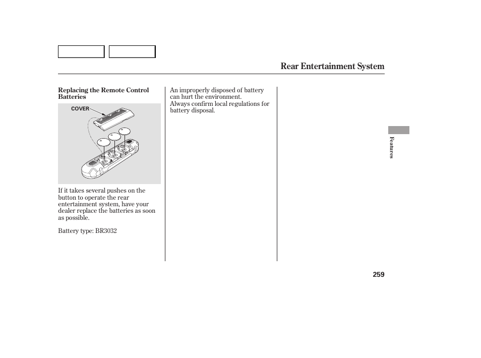 Rear entertainment system | Acura 2007 MDX - Owner's Manual User Manual | Page 263 / 479
