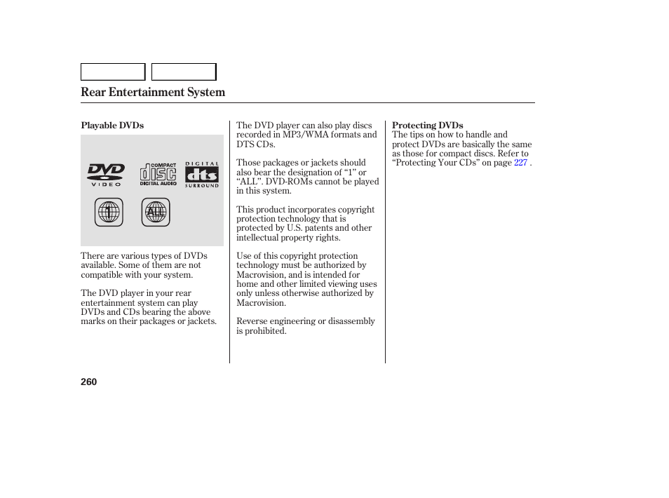 Rear entertainment system | Acura 2007 MDX - Owner's Manual User Manual | Page 264 / 479