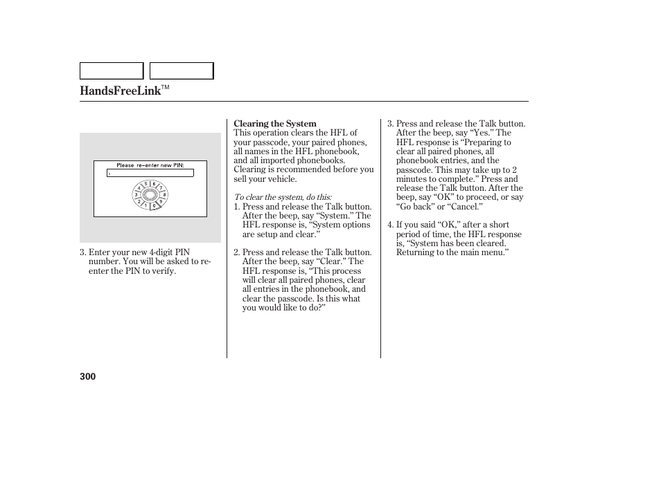 Handsfreelink | Acura 2007 MDX - Owner's Manual User Manual | Page 304 / 479