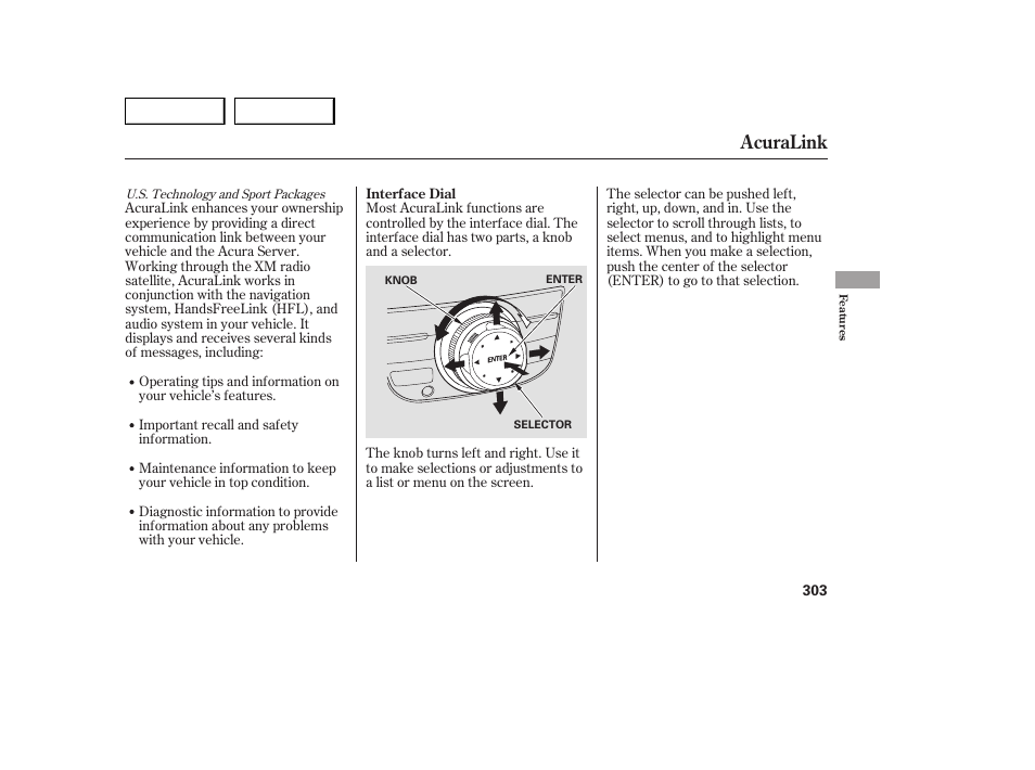 Acuralink | Acura 2007 MDX - Owner's Manual User Manual | Page 307 / 479