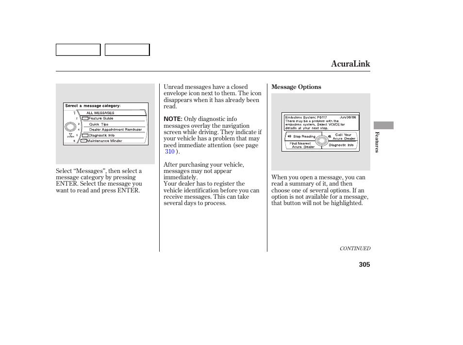 Acuralink | Acura 2007 MDX - Owner's Manual User Manual | Page 309 / 479