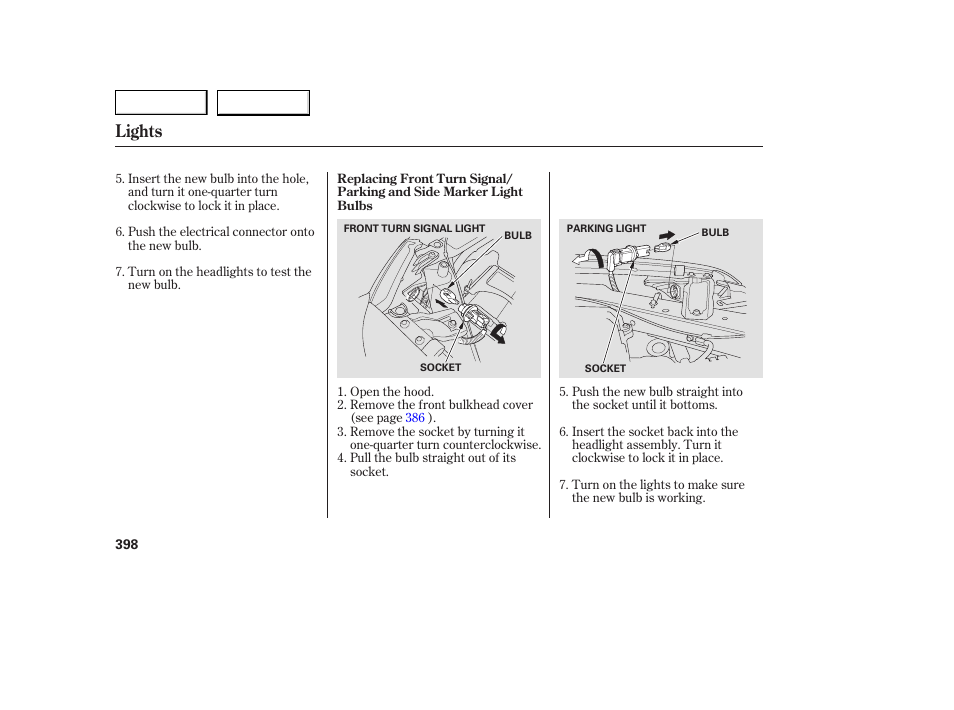 Lights | Acura 2007 MDX - Owner's Manual User Manual | Page 402 / 479