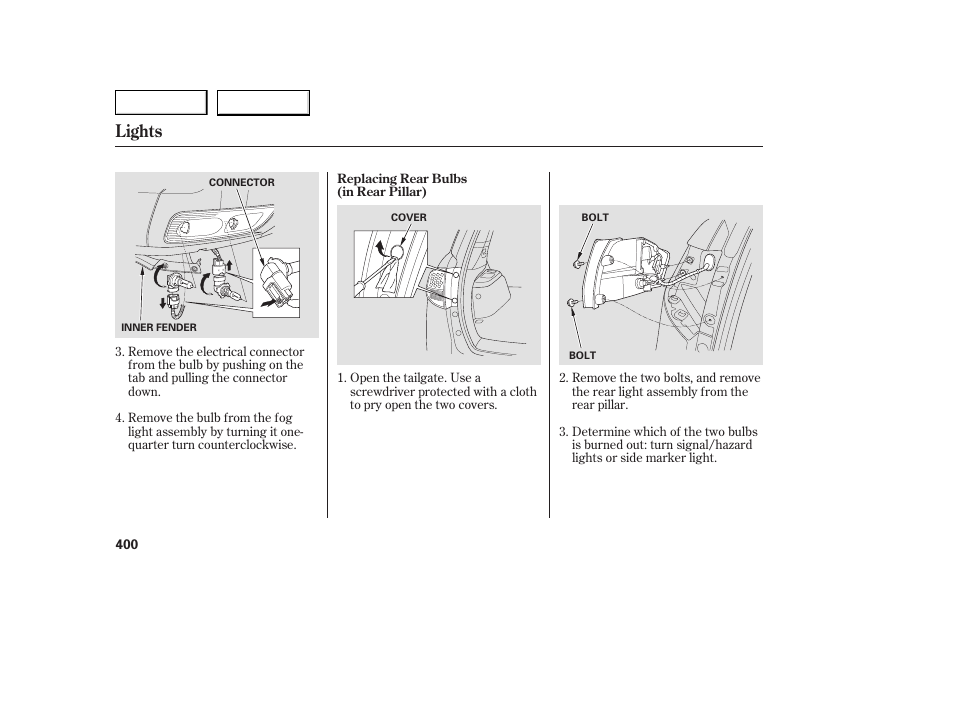 Lights | Acura 2007 MDX - Owner's Manual User Manual | Page 404 / 479