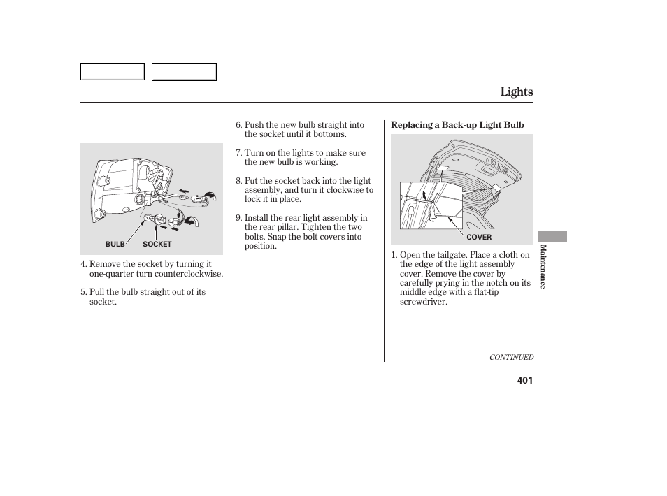 Lights | Acura 2007 MDX - Owner's Manual User Manual | Page 405 / 479