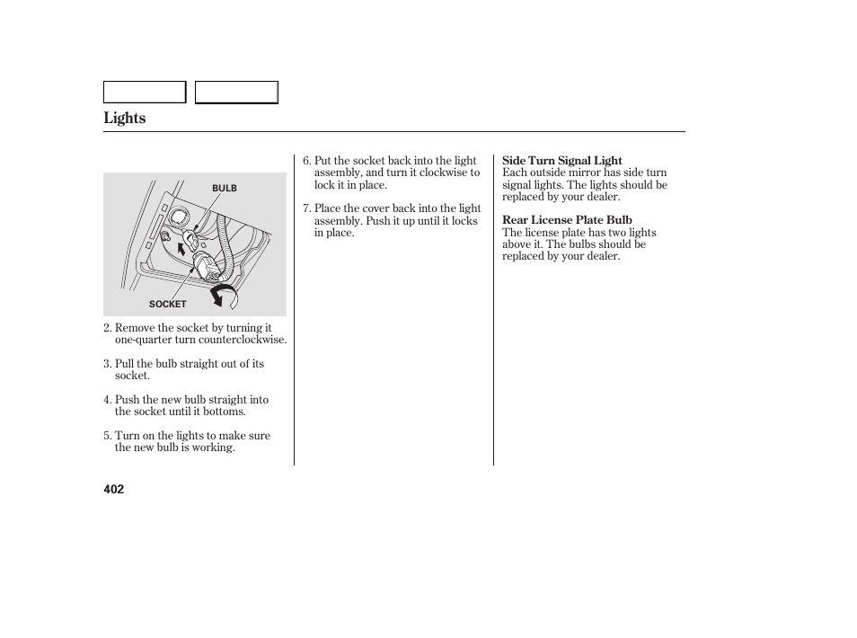 Lights | Acura 2007 MDX - Owner's Manual User Manual | Page 406 / 479
