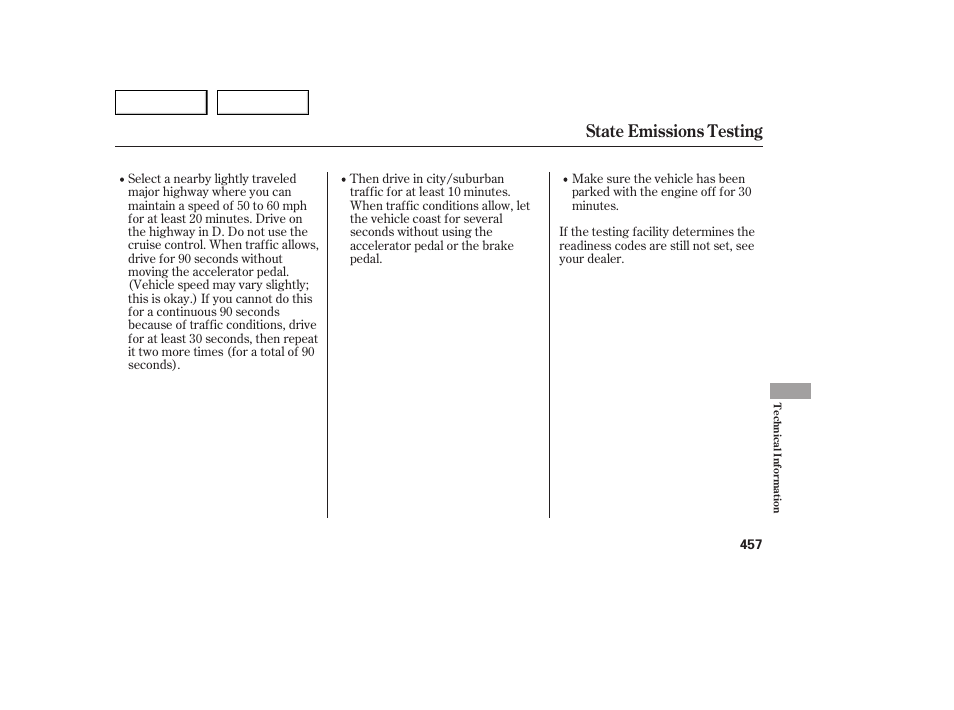 State emissions testing | Acura 2007 MDX - Owner's Manual User Manual | Page 461 / 479
