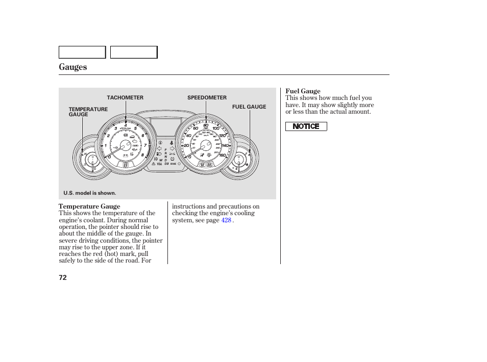 Gauges | Acura 2007 MDX - Owner's Manual User Manual | Page 76 / 479