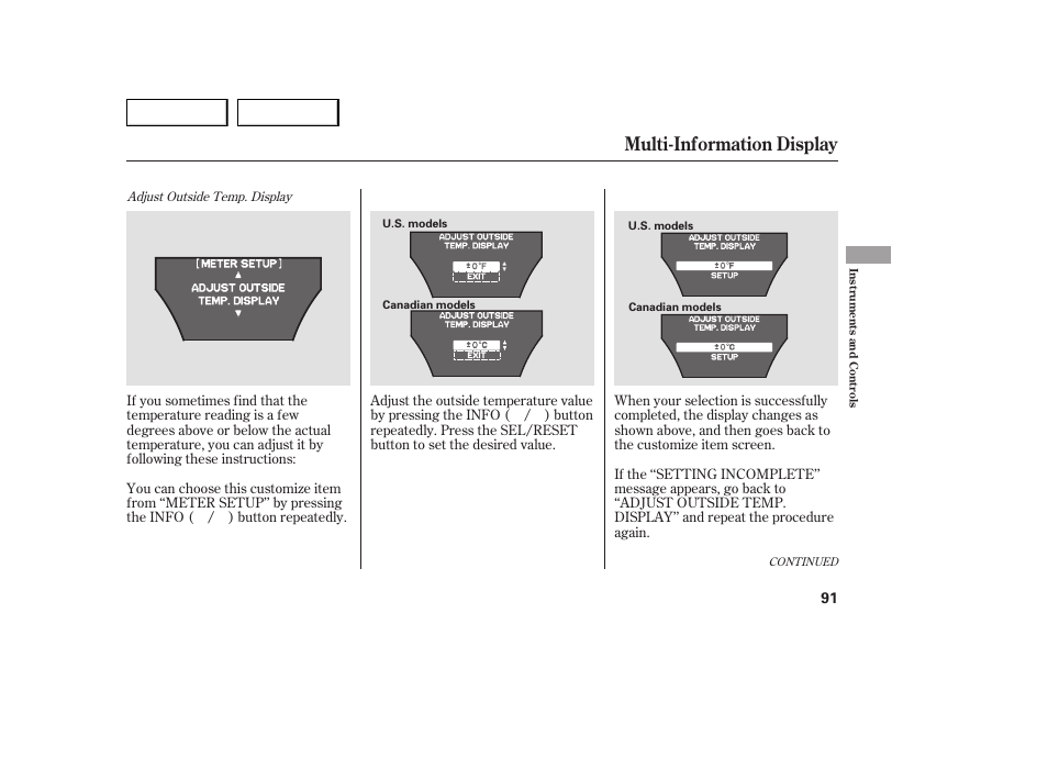 Multi-information display | Acura 2007 MDX - Owner's Manual User Manual | Page 95 / 479