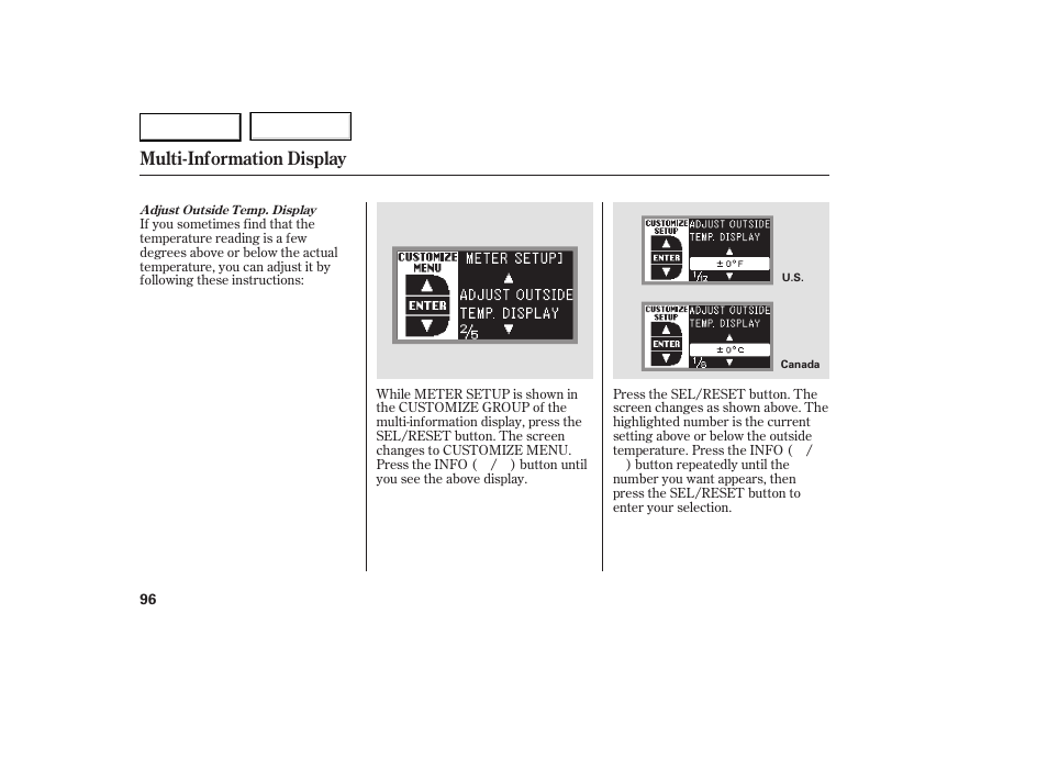 Multi-information display | Acura 2007 RDX - Owner's Manual User Manual | Page 100 / 442