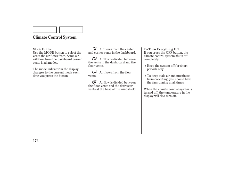 Climate control system | Acura 2007 RDX - Owner's Manual User Manual | Page 178 / 442
