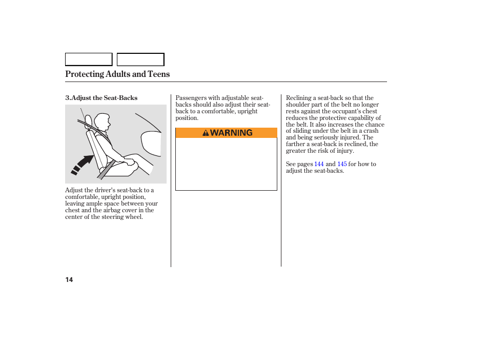Protecting adults and teens | Acura 2007 RDX - Owner's Manual User Manual | Page 18 / 442