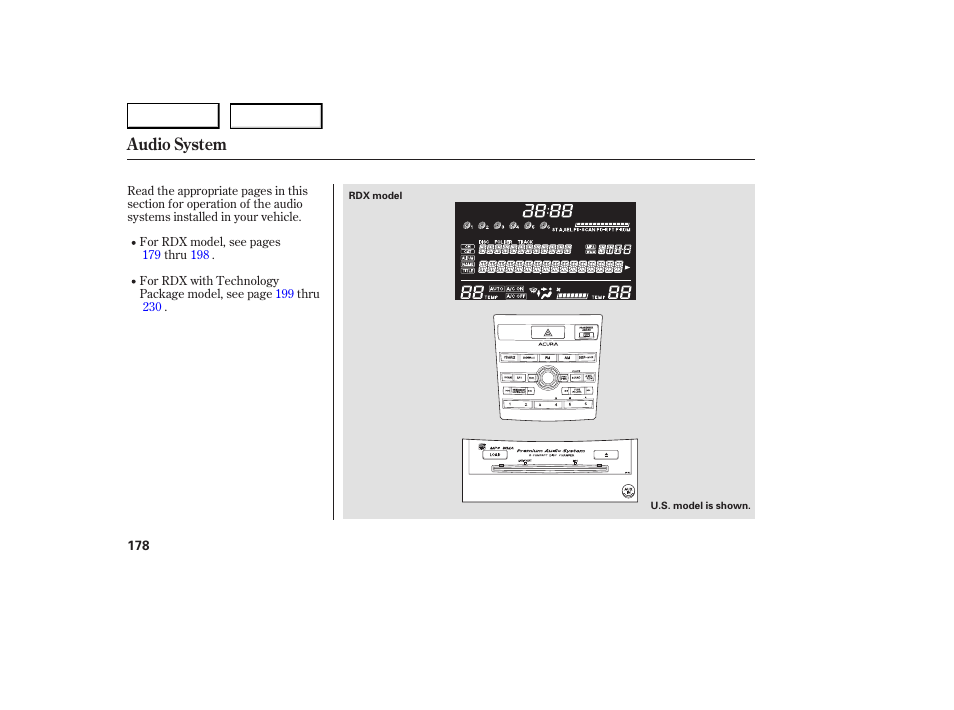 Audio system | Acura 2007 RDX - Owner's Manual User Manual | Page 182 / 442