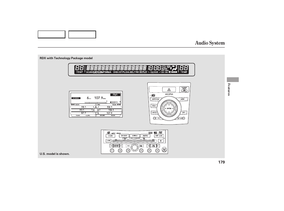 Audio system | Acura 2007 RDX - Owner's Manual User Manual | Page 183 / 442