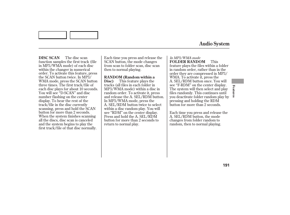 Audio system | Acura 2007 RDX - Owner's Manual User Manual | Page 195 / 442