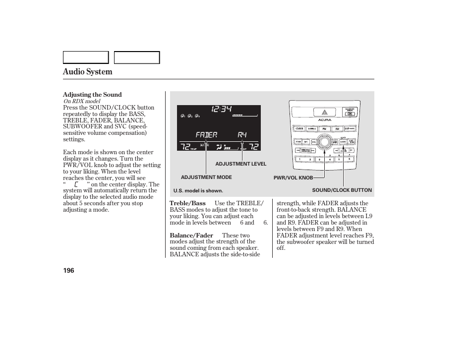Audio system | Acura 2007 RDX - Owner's Manual User Manual | Page 200 / 442