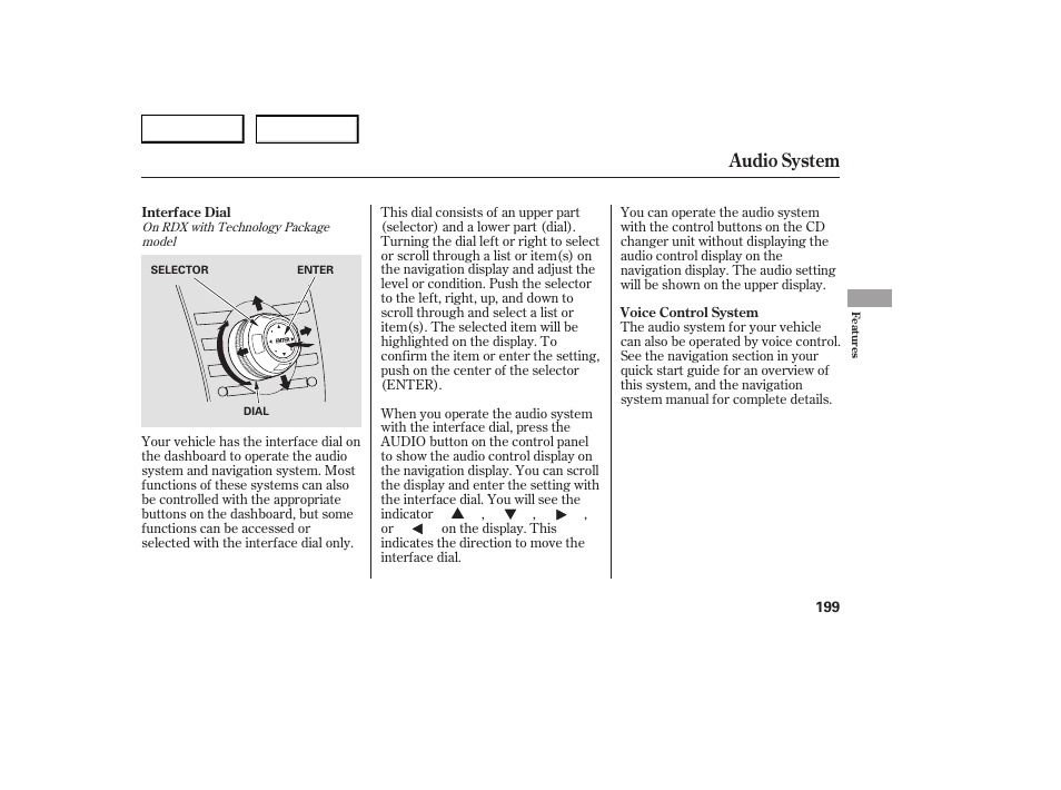 Audio system | Acura 2007 RDX - Owner's Manual User Manual | Page 203 / 442