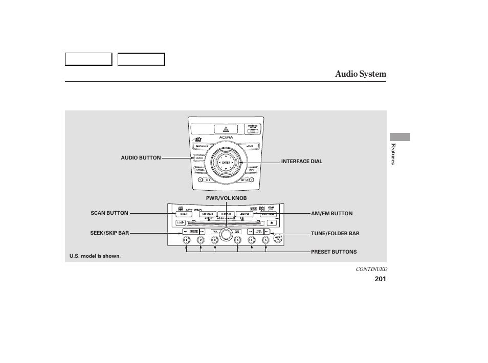 Audio system | Acura 2007 RDX - Owner's Manual User Manual | Page 205 / 442