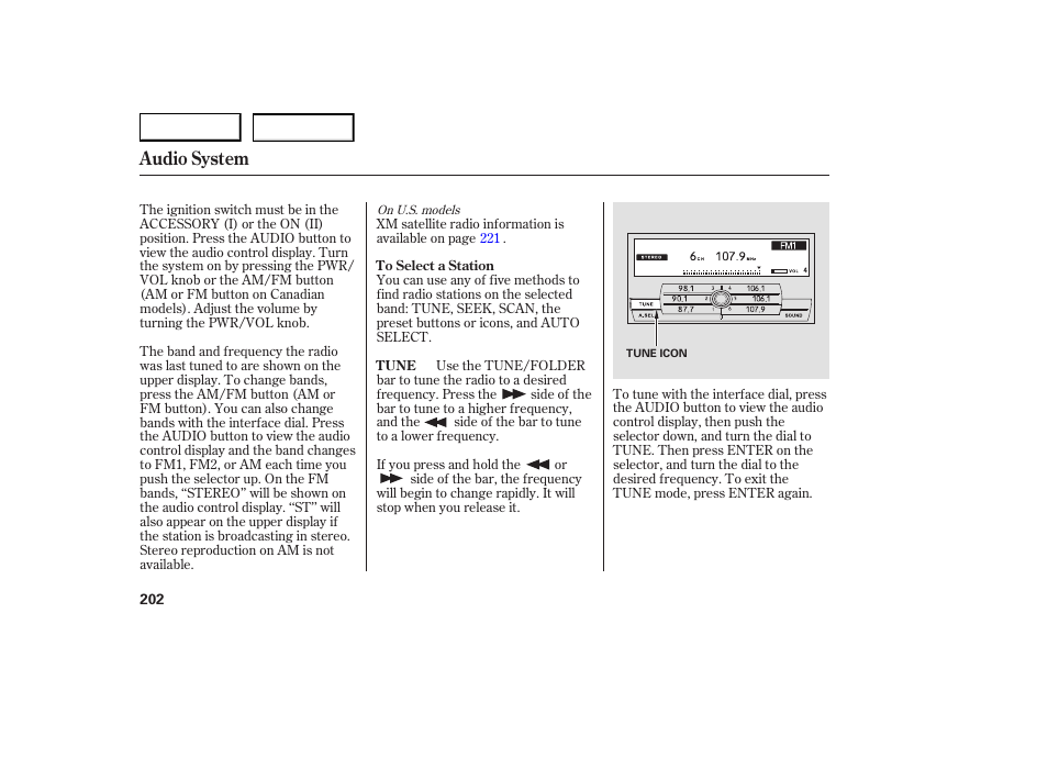 Audio system | Acura 2007 RDX - Owner's Manual User Manual | Page 206 / 442