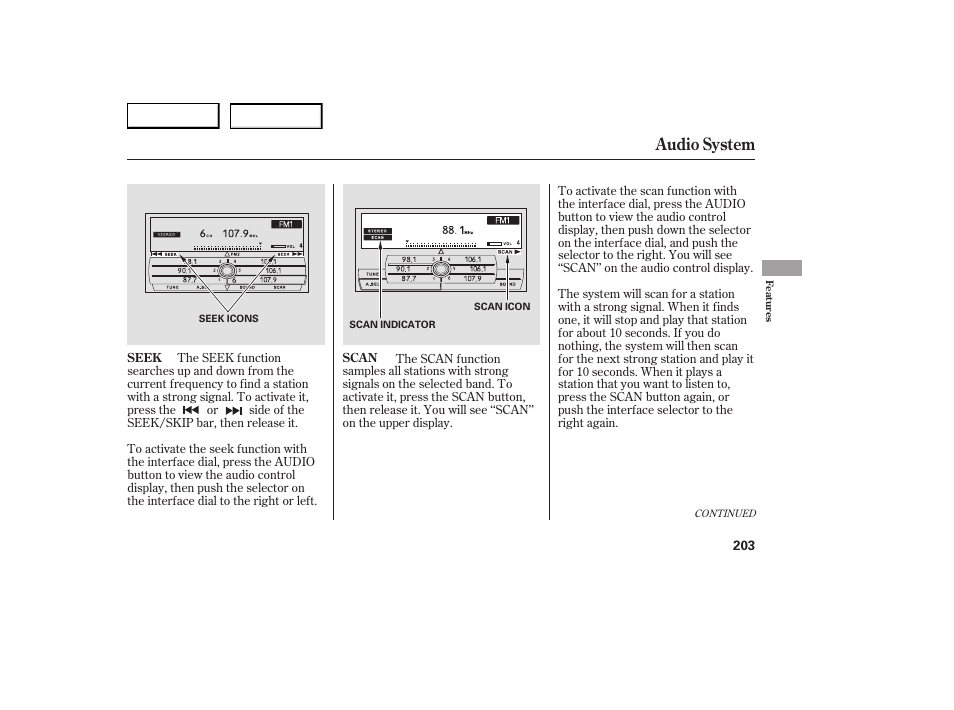 Audio system | Acura 2007 RDX - Owner's Manual User Manual | Page 207 / 442